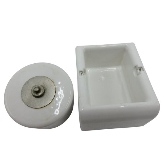 Ceramic Stoneware Desktop Rolling Stamp Moistener 1960's Vintage - Picture 6 of 10